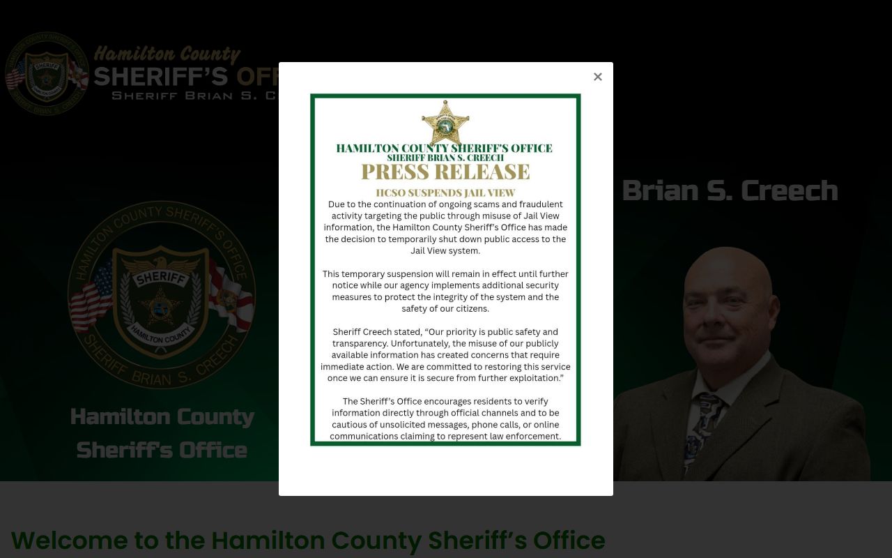 Hamilton County Sheriff's Office Inmate Search